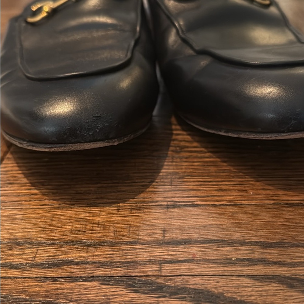 Gucci Black Leather Princetown Leather Mules 39.5 - Picture 5 of 7